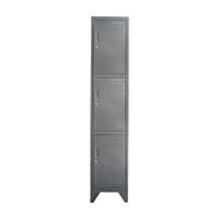 Locker Metálico Maletek Modelo 03 Puertas Portacandado Gris de 180 cm