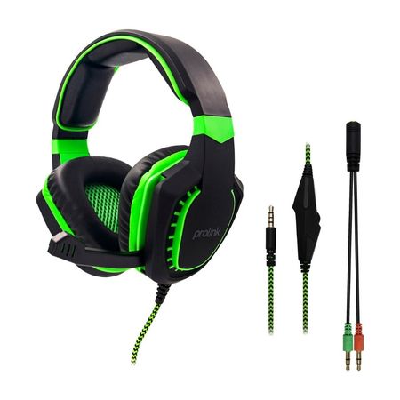 Audífonos Gamer Prolink GM8147GV Verde ABS