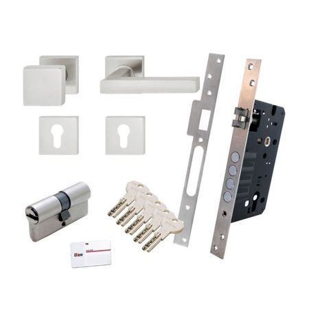Cerradura + 5 llaves Surco acero inoxidable Dx Fibi For Iseo