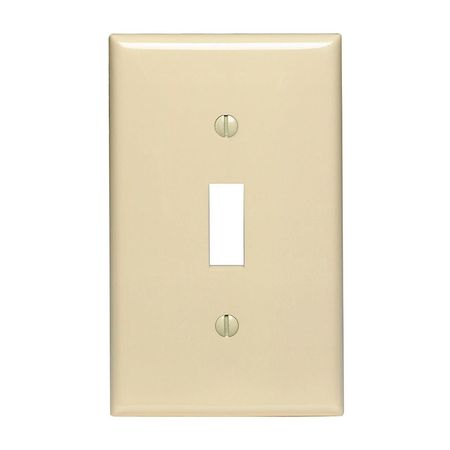 Placa simple nylon p/interruptor marfil Leviton Levitón
