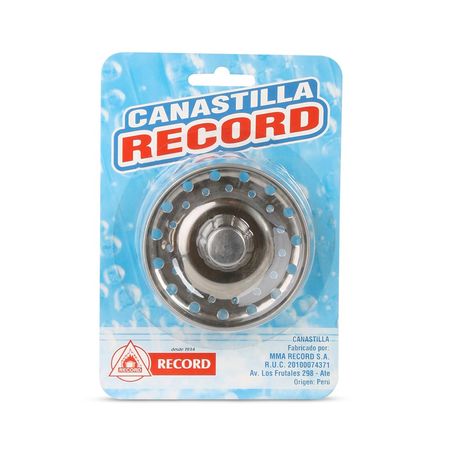 Desagüe tipo canastilla de Acero Inoxidable Record D/Cocina Plata