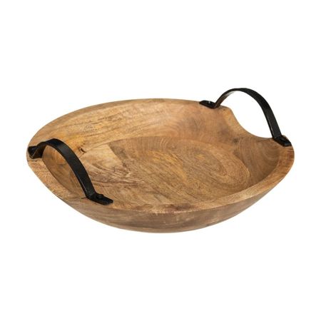 Adorno de Terraza Bowl Decorativo Rústico Madera Mango 30cm Atmosphera