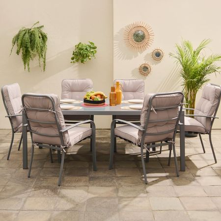 Juego de Comedor de Terraza Tullamore 6 Personas Orange