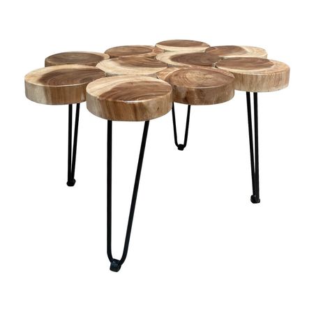 Mesa de Centro Nusa de Madera Orange Marrón 55x80x44 cm