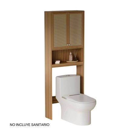 Organizador de Baño Capri 2 Puertas MDF Marrón - sin Inodoro Orange
