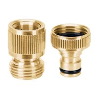 Conector Rápido Sistema click Grifo-manguera de Latón 3/4"" Truper