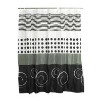 Cortina de Baño con Aros Orange 180x180cm Poly Arroba Gris