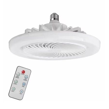 Ventilador de Techo Orange 3 Aspas con Foco Tipo Ufo LED Luz Fría 25W + Control