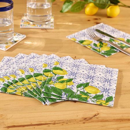 Servilletas de papel x 20 Estampado 2 Casa del Mediterráneo Orange