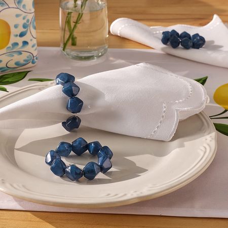 Set x 4 aros acrílicos para servilletas Casa del Mediterráneo Orange