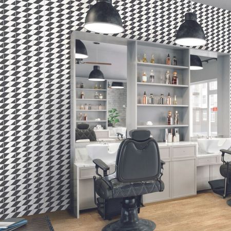 Brick Decorado Diagonal Negro 7.5x15cm Juego 4 piezas Celima