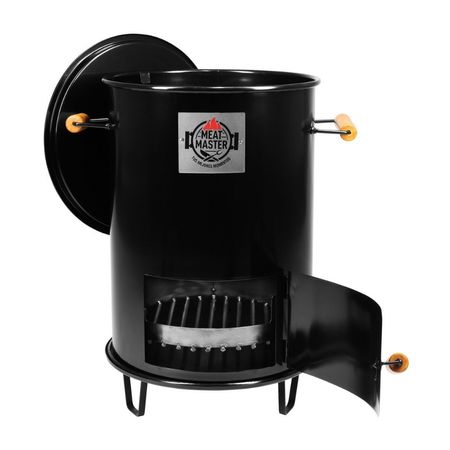 Cilindro Parrillero Meat Master Asador Mini Negro de Acero Virgen