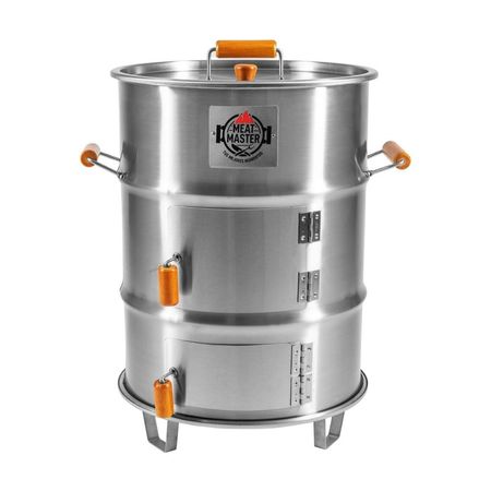 Cilindro Parrillero Mediano Meat Master Asador Acero Inoxidable Plata