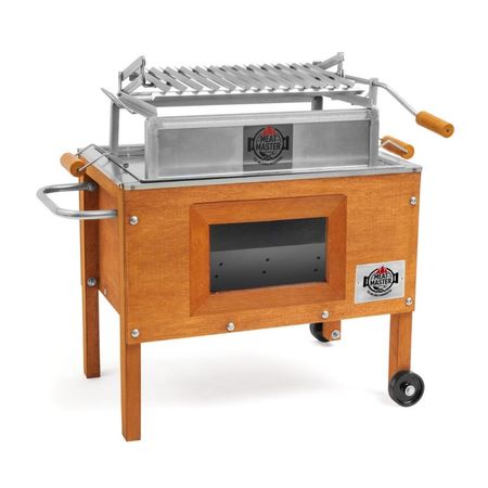 Caja China Meat Master Junior de Acero con Ventana y Parrilla Levadiza