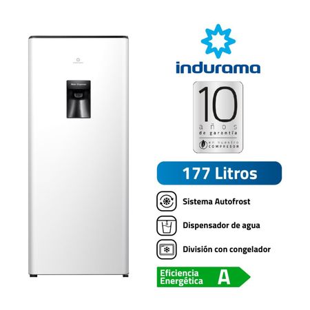 Refrigeradora Indurama RI-289DBL Una Puerta Autofrost 177L Blanco