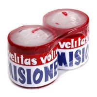 Vela Misionera Tipo 24 Modelo Misionera de Cera Roja 2 Unidades