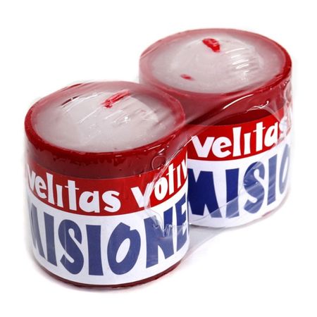 Vela Misionera Tipo 24 Modelo Misionera de Cera Roja 2 Unidades