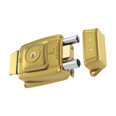 Cerradura Sobreponer Blindada Travex Modelo 1000 en Color Oro