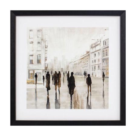 Cuadro Decorativo Orange Modelo Dorado 40x40cm Personas