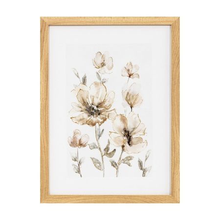 Cuadro Decorativo Flores Orange 30x40cm