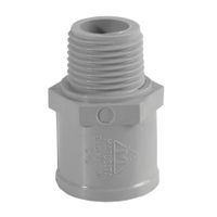 Adaptador PVC 3/4"" Gris Agua Fría Matusita