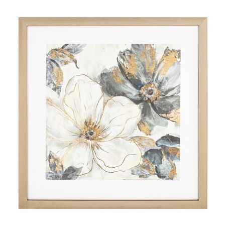 Cuadro Organizador Rectangular Orange Modelo Tex Flores Orange 40x40cm