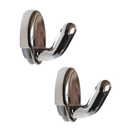 Gancho Atornillable Circular Mediano Plástico Basa Juego de 2 Unidades