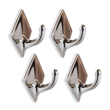 Ganchos Adhesivos Diamante x 4 unidades Metal Basa