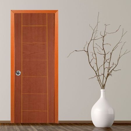 Combo Ares: Puerta Opera Grabada 40mm 65x207cm + Marco Pino + 3 Bisagras + Kit