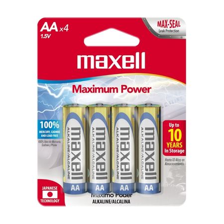 Pilas Pack x 4 AA Maxell