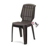 Silla de Exterior Polinplast Mimbre Marrón