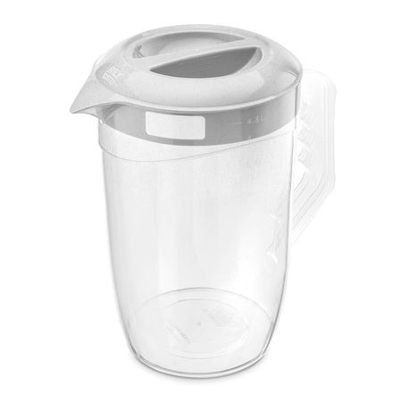 Jarra Bio 4.3 litros con tapa Blanco Marmol Reyplast