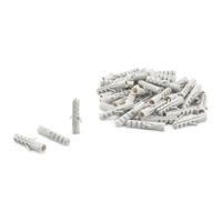 Tarugo de Nylon Fischer Modelo S6 Juego de 50 Unidades en Color Gris