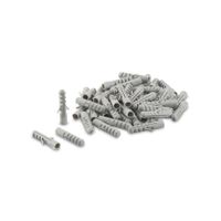 Tarugo de Nylon Fischer S10 Pack de 50 Unidades, Color Gris, para Carpintería y Construcción