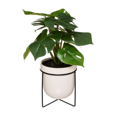 Monstera de Cerámica Verde 33cm Atmosphera