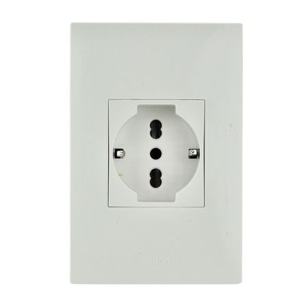 Tomacorriente Simon S220 Blanco de Policarbonato 16A 220V
