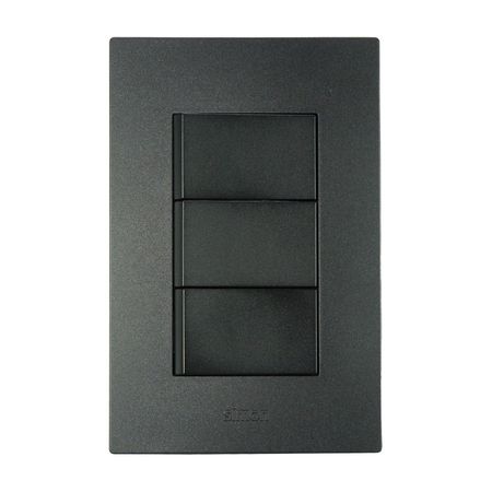 Conmutador Triple S220 Grafito Simon