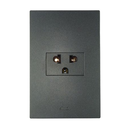 Tomacorriente Simple S220 Universal Grafito Simon