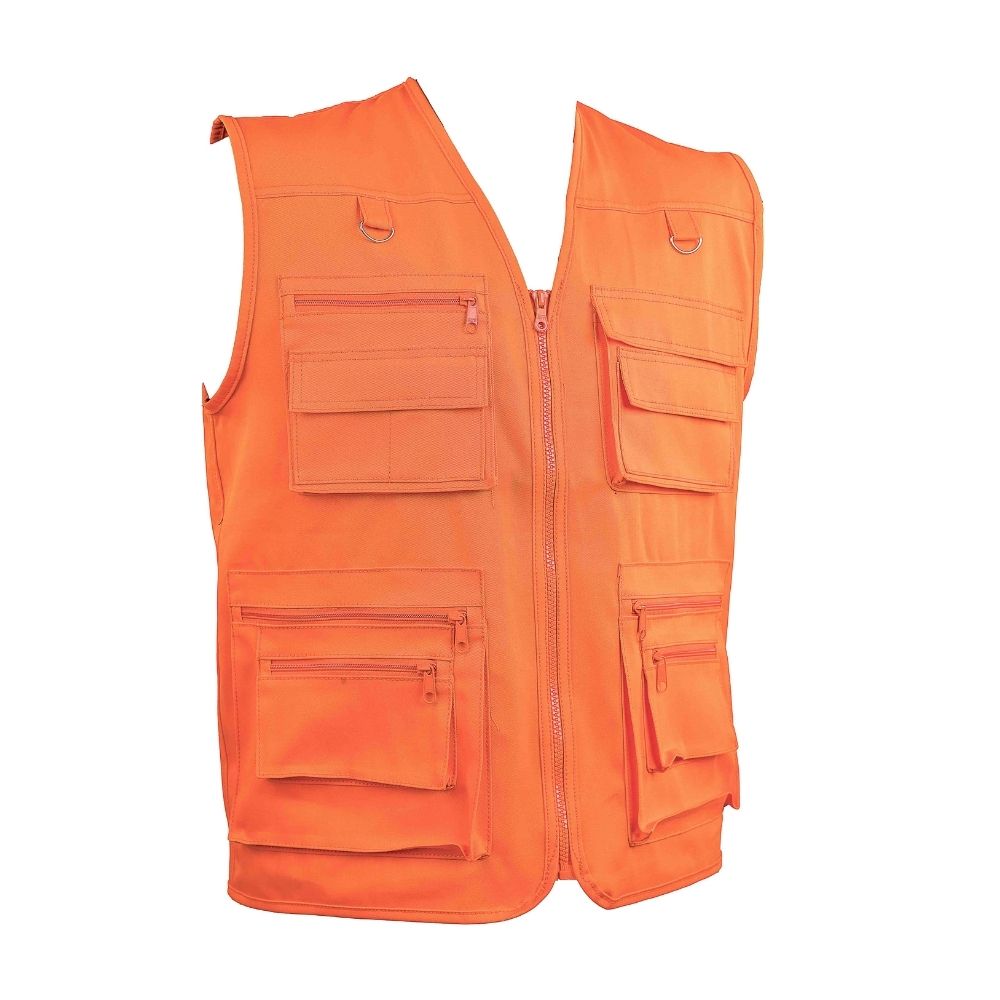 Chaleco de Trabajo Drill Industrial Multibolsillos Naranja Werken - Talla XL