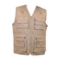 Chaleco de Trabajo Drill Industrial Multibolsillos Beige Werken Talla L