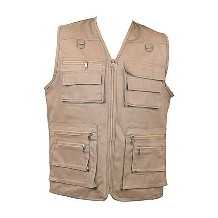 Chaleco de Trabajo Drill Industrial Multibolsillos Beige Werken - Talla M