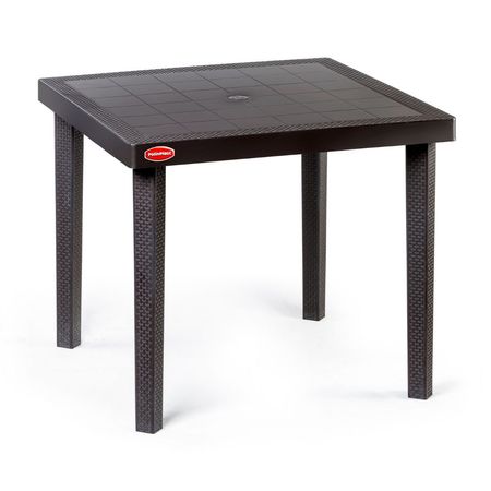 Mesa de Terraza Super Jamaica Mix Mimbre Ratan 85x85cm Polinplast