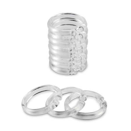 Aros para Cortina de Ducha Homebasix Clear Baño Transparente