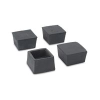 Regatón Cuadrado Externo 1' Negro de Caucho