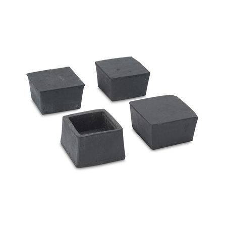 Regatón Cuadrado Externo 1' Negro de Caucho