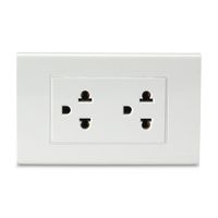Tomacorriente Universal Doble L/T Classic Orange Blanco 16A 250V
