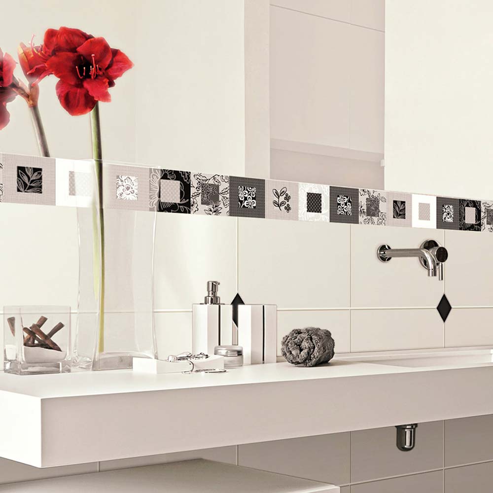 Listelo Cerámico Seúl Brillante Beige 44.5x4 cm Kantu