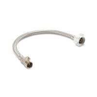 Tubo de Acero Inoxidable Vainsa Modelo Ace Inoxidable con Valvula Cierre Inodoro 1/2'x7/8'x40 cm Plata