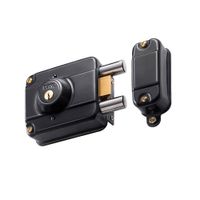 Cerradura de Sobreponer Acero Cantol Modelo Blindada Super 400 Negro con 2 Pivotes