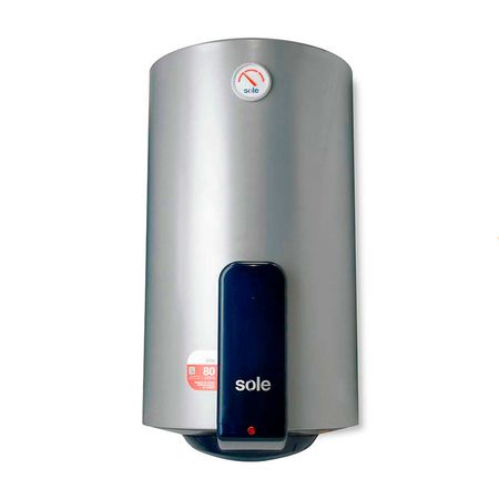 Terma Eléctrica Sole Elite 80 litros en Acero Aporcelanado Gris